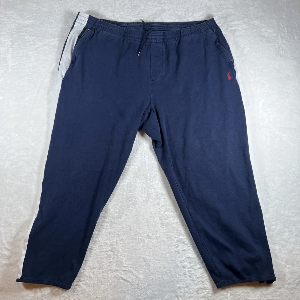 Polo Ralph Lauren Sweatpants Mens 3XB Blue Drawstring‎ Casual 1/4 Zip Ankle
